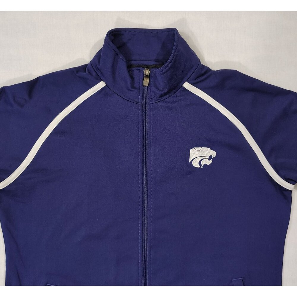 Kansas State Wildcats Track Jacket Womens M Every Man A Wildcat Zip Front Purple - Picture 16 of 16